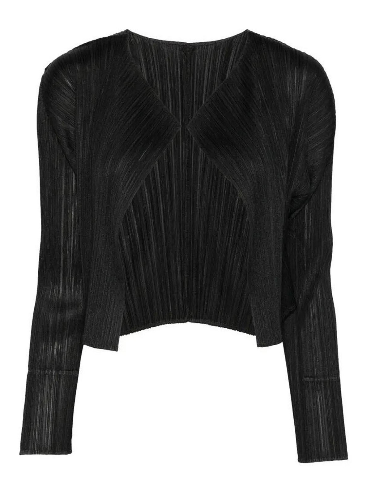Pleats Please Issey Miyake Cardigan - Noir