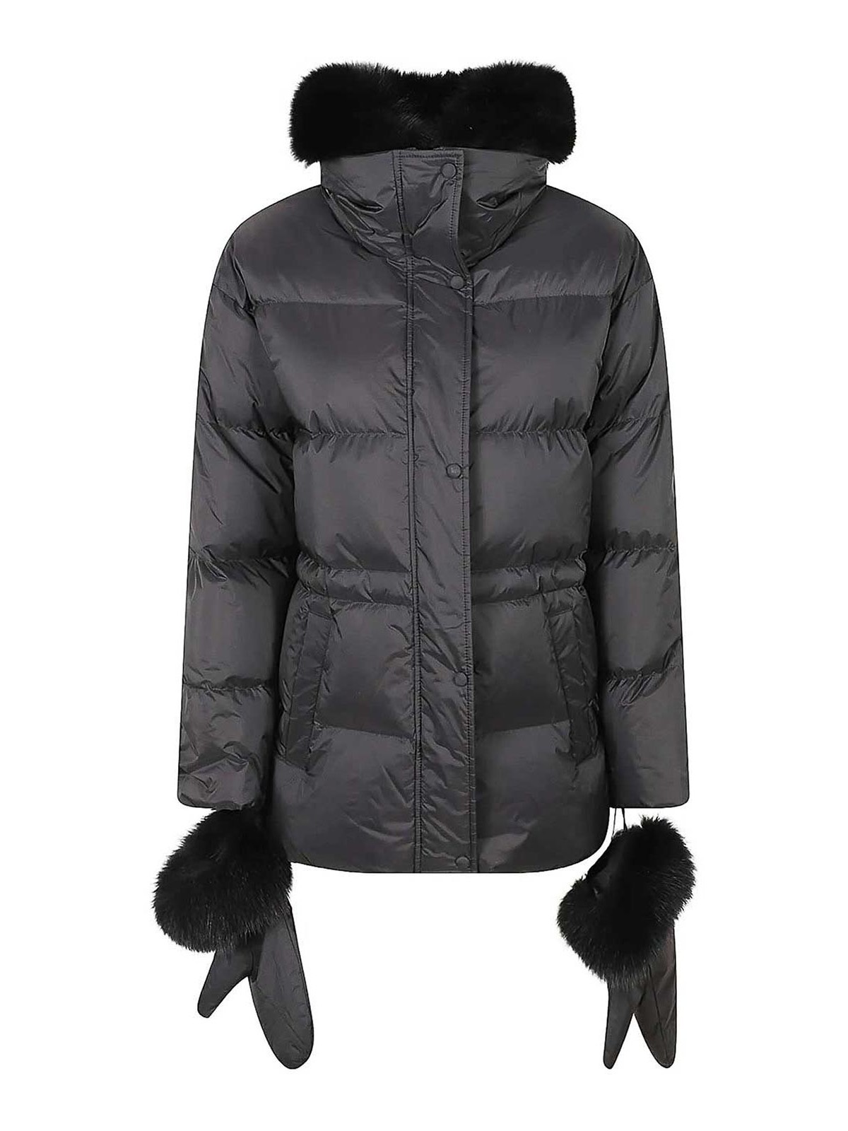 Yves Salomon Blouson Rembourré - Noir