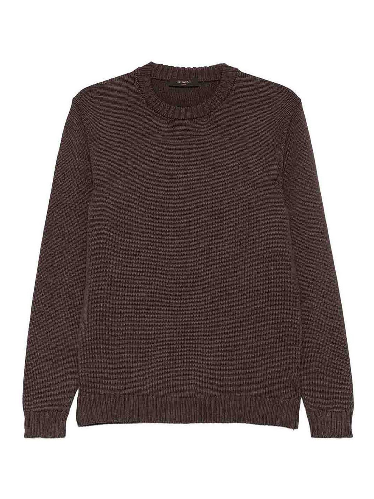 Zanone Pull Col Rond - Marron