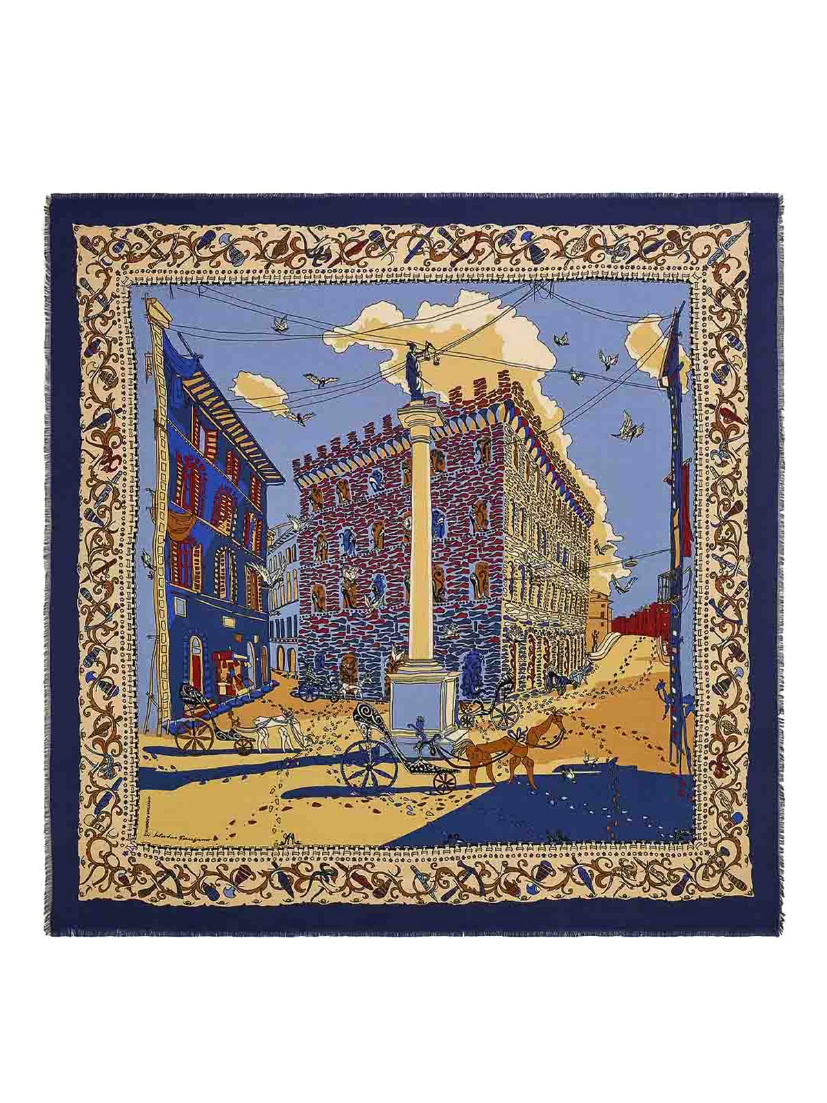 Salvatore Ferragamo Écharpe - Bleu