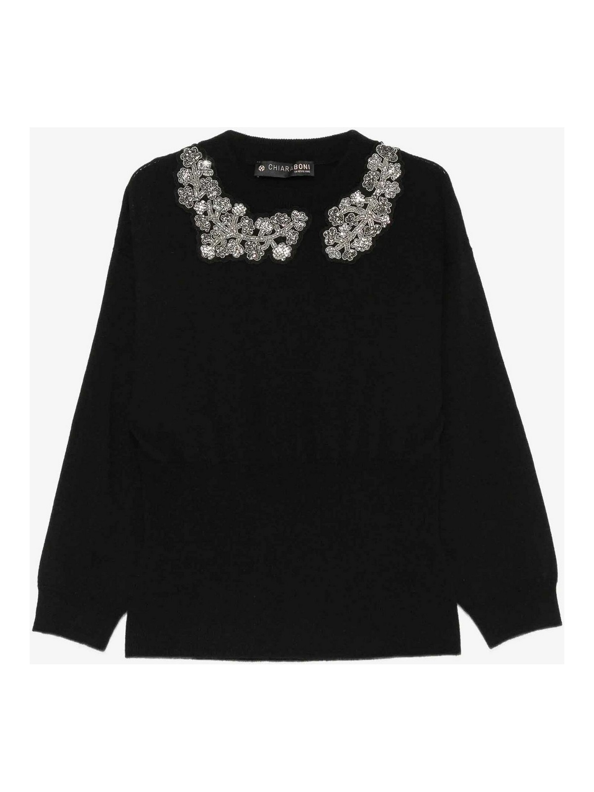 Chiara Boni La Petite Robe Pull Col Rond - Noir