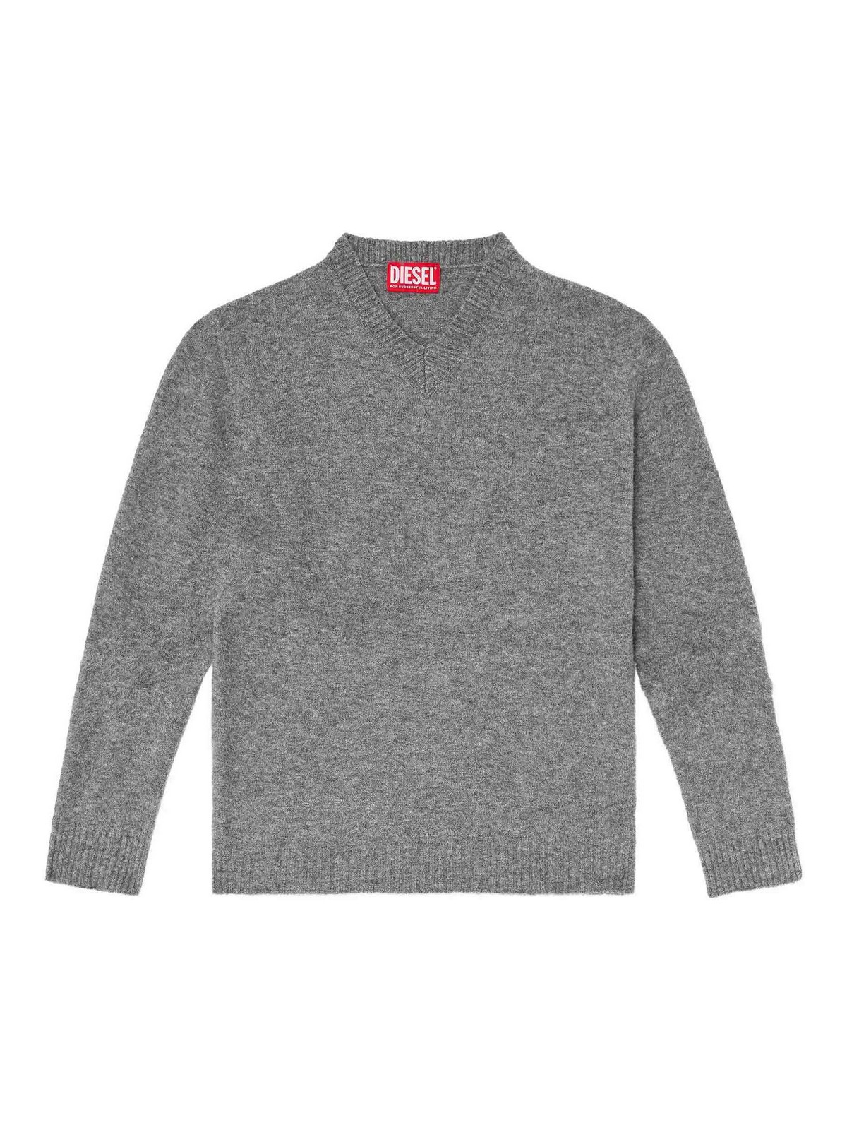 Diesel Pull Col Rond - Gris