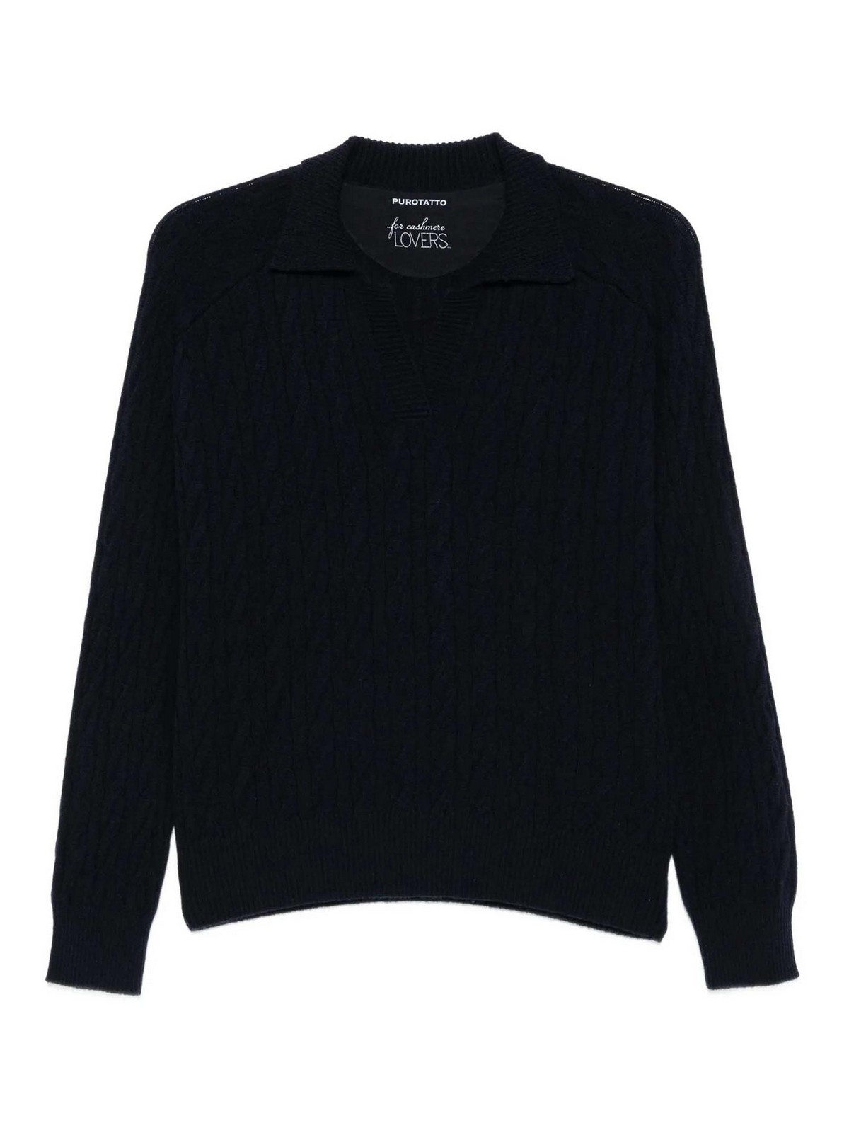 Purotatto Pull Col Rond - Noir