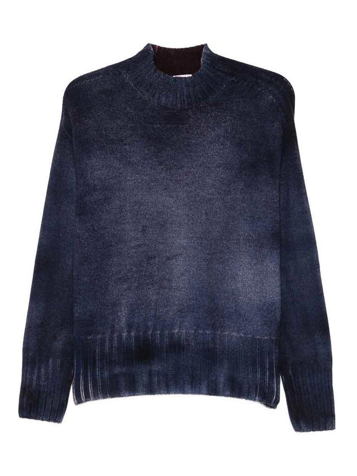 Arovescio Pull Col Roulé - Bleu