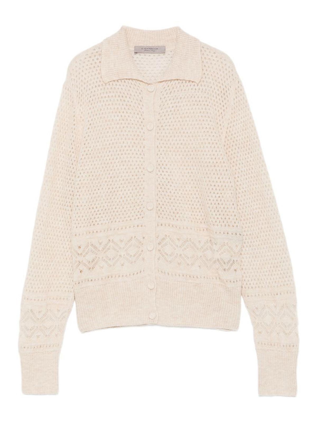 D. Exterior Cardigan - Beige