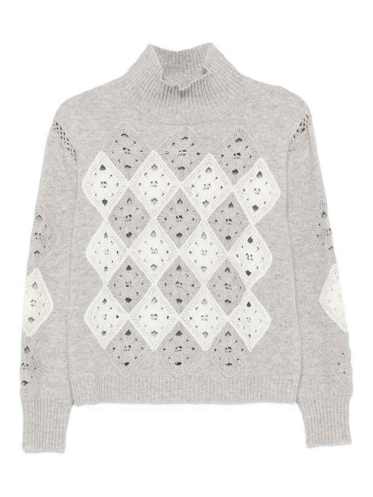 Ermanno Firenze Pull Col Rond - Gris
