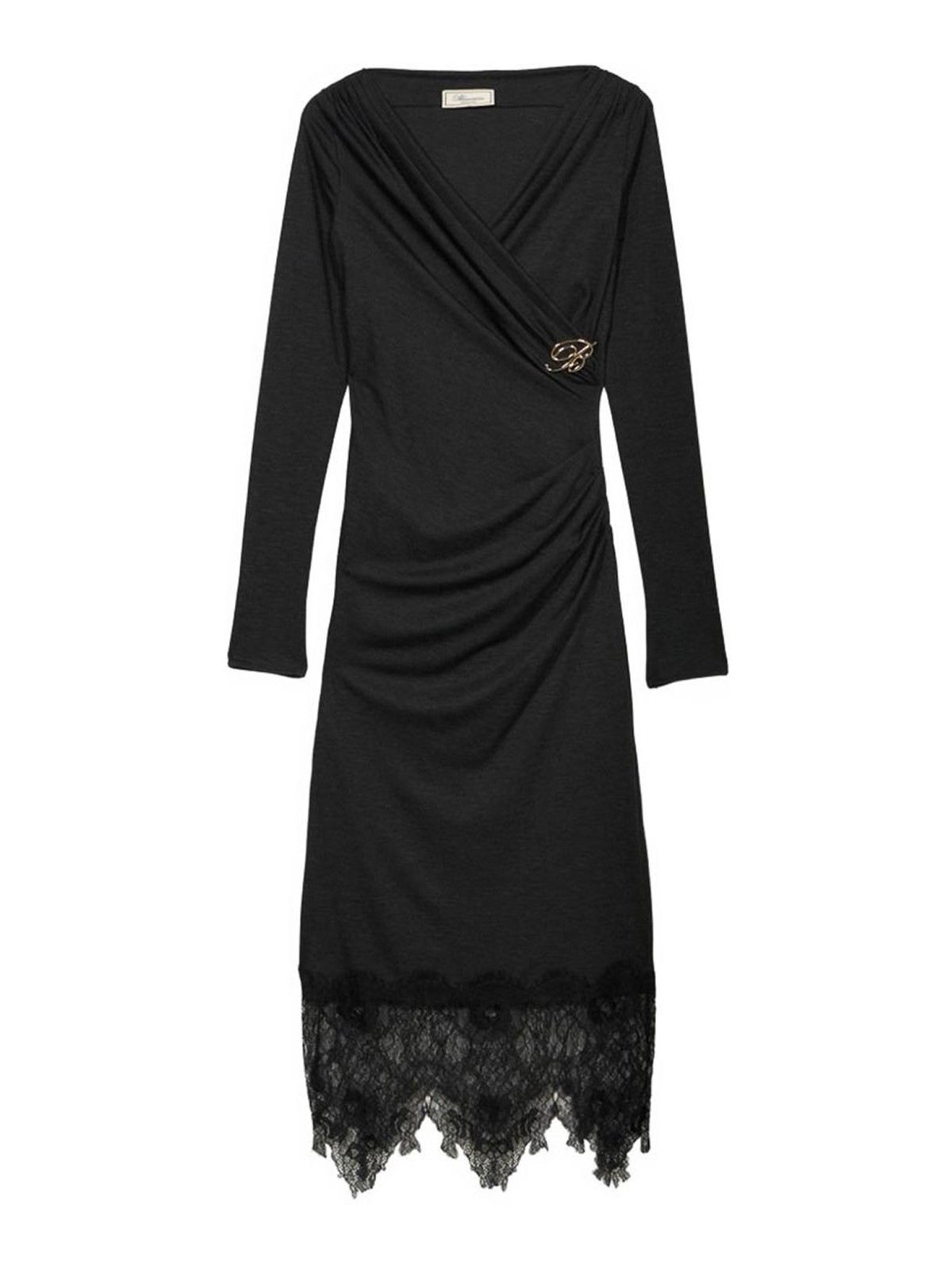 Blumarine Robe Au Genou - Gris