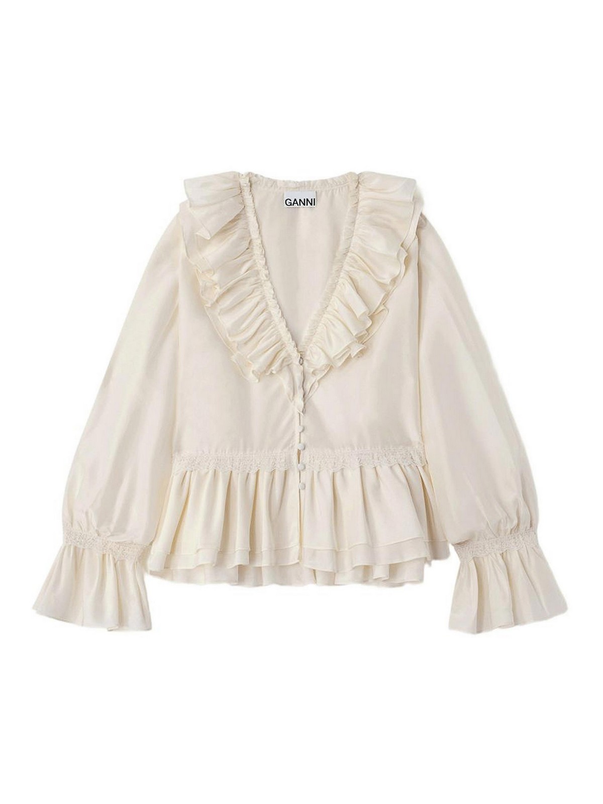Ganni Blouse - Beige