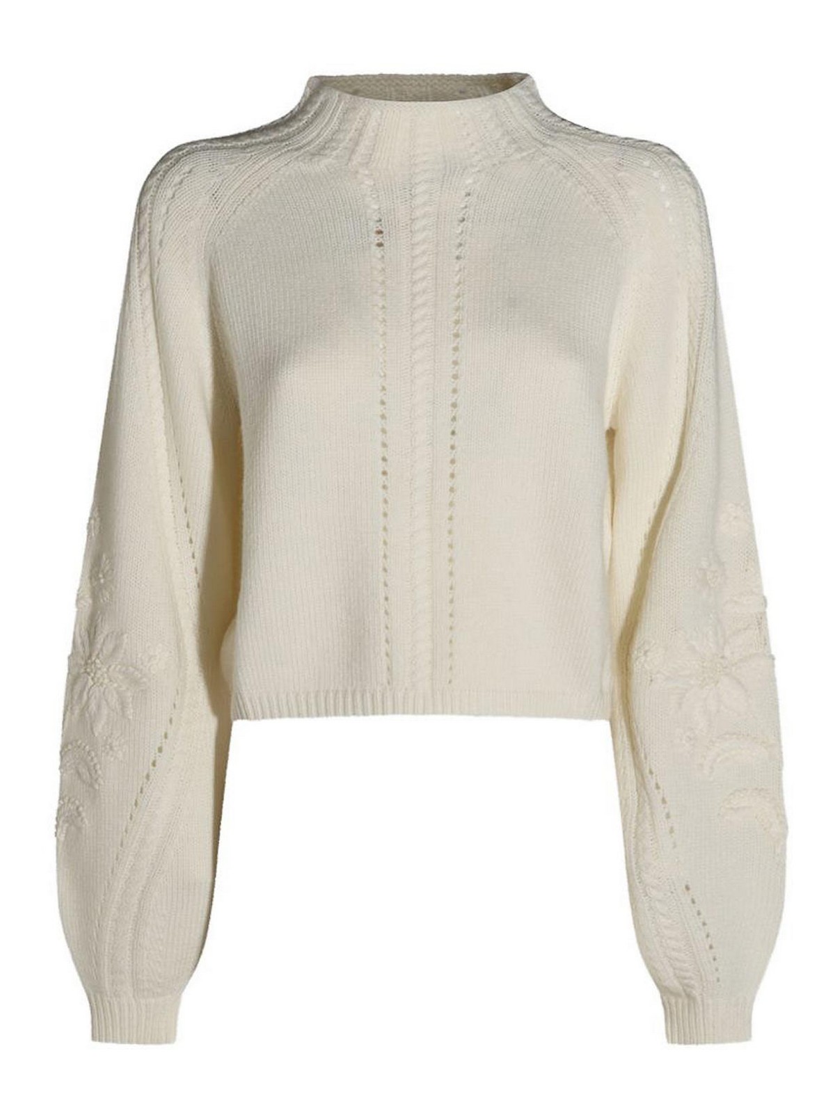 Twinset Pull Col Rond - Blanc