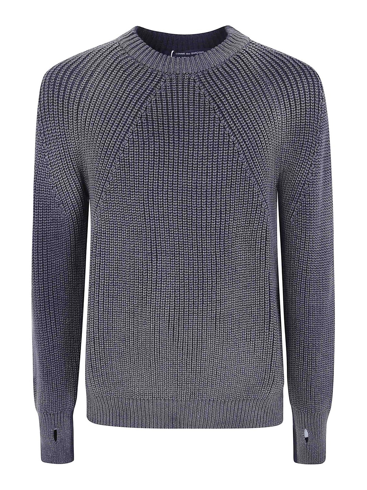 Comme Des Garcons Hommes Plus Pull Col Rond - Bleu