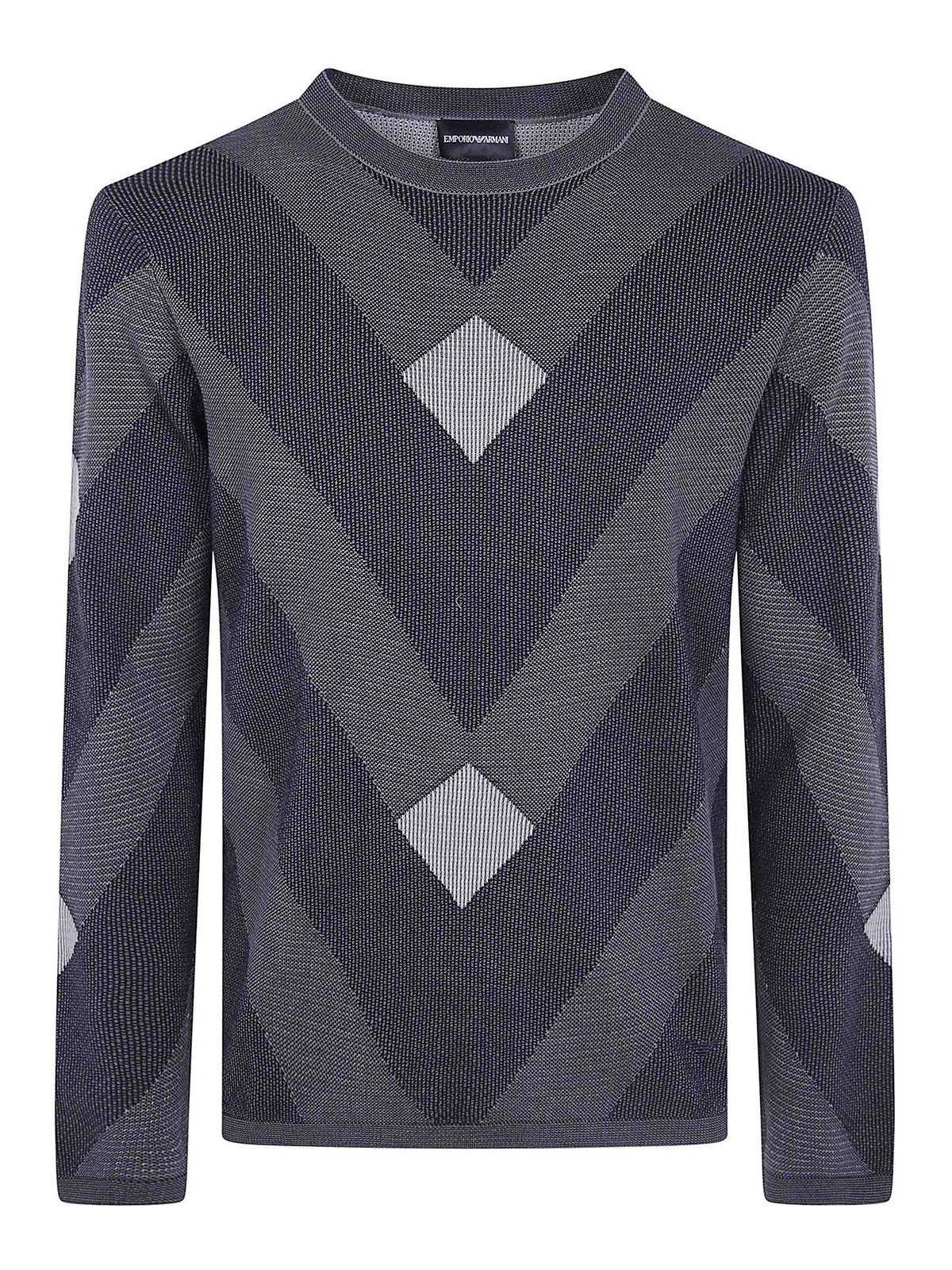 Emporio Armani Pull Col Rond - Bleu