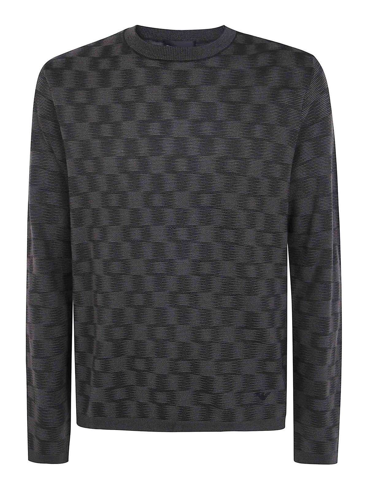 Emporio Armani Pull Col Rond - Marron