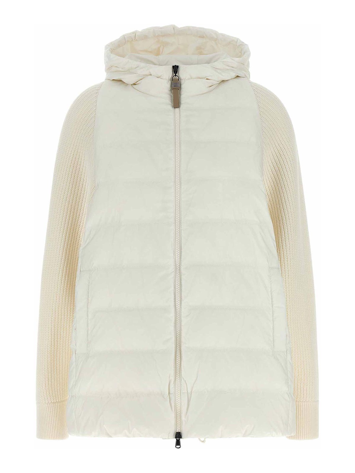 Brunello Cucinelli Shiny Zipper Pull - Blanc