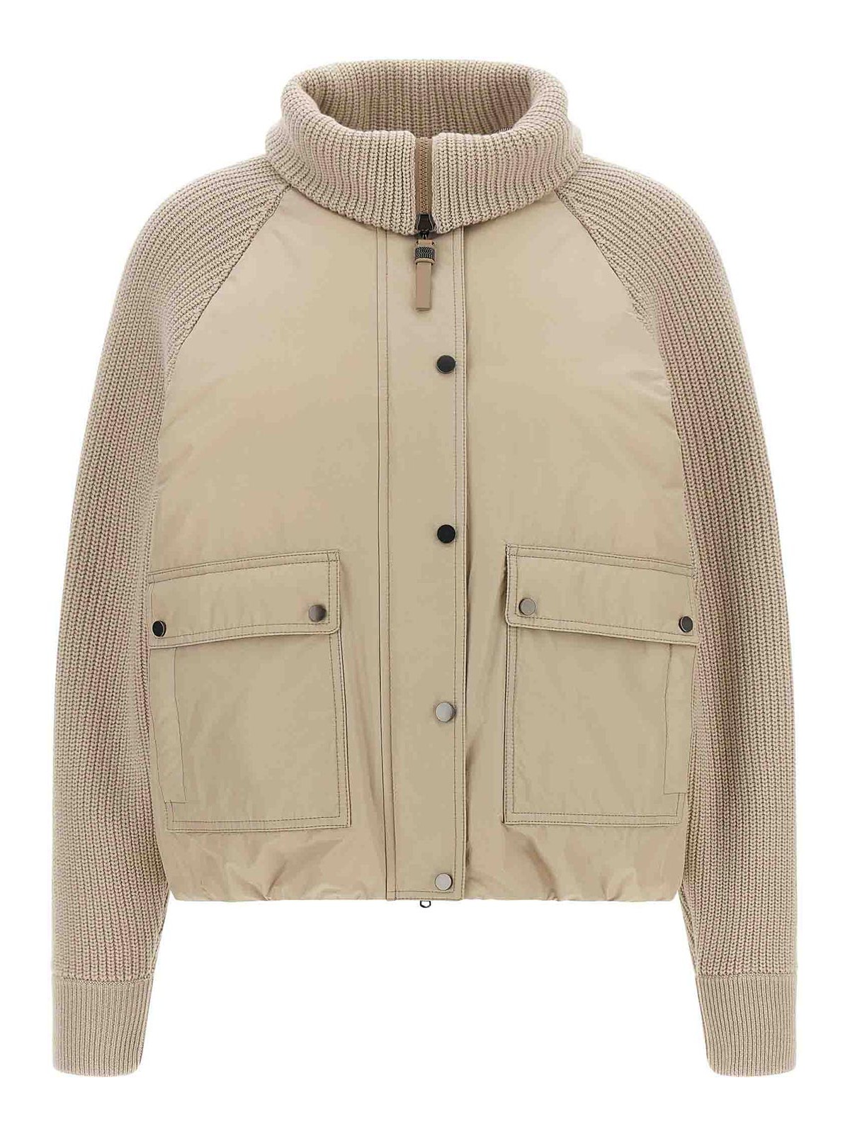 Brunello Cucinelli Shiny Zipper Pull - Beige
