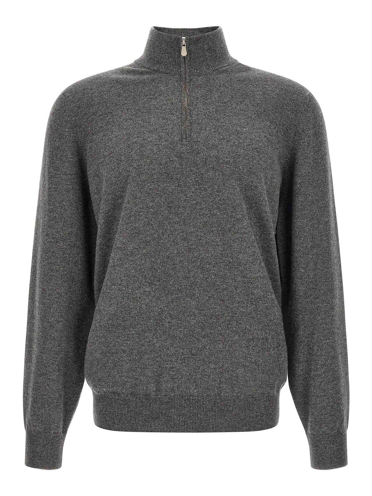 Brunello Cucinelli Pull Col Rond - Gris
