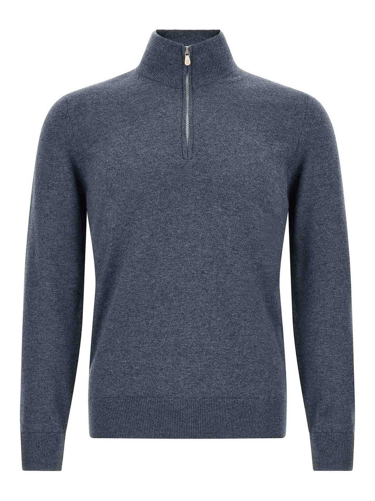 Brunello Cucinelli Pull Col Rond - Bleu