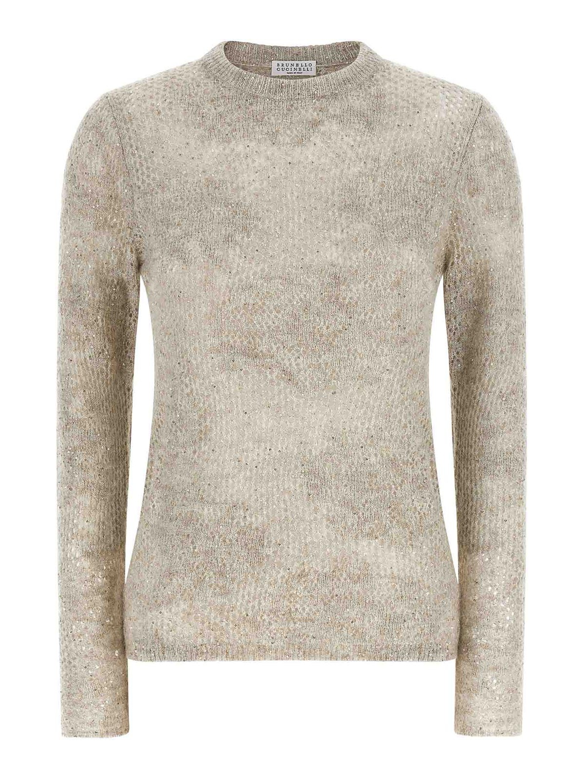 Brunello Cucinelli Pull Col Rond - Flower Lace