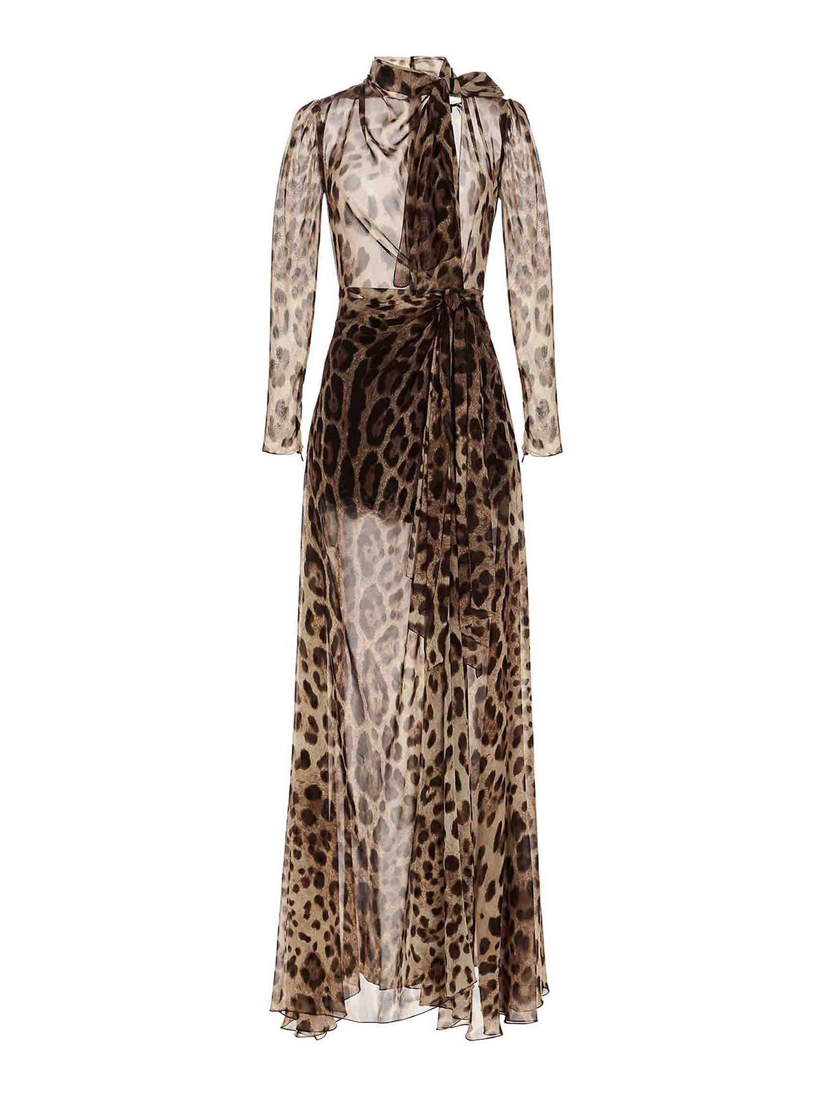 Dolce & Gabbana Maxi Robe - Marron
