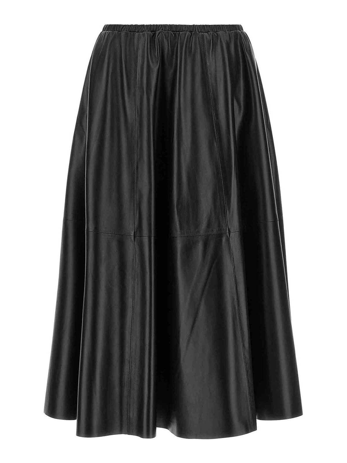 Alberta Ferretti Jupe En Cuir - Noir
