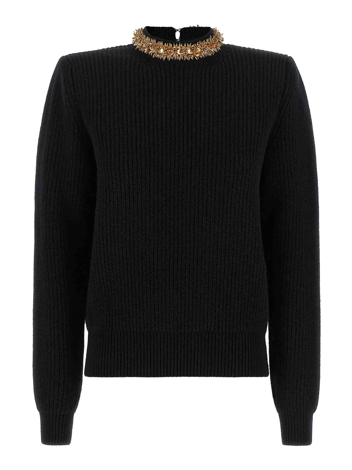 Balmain Pull Col Rond - Noir