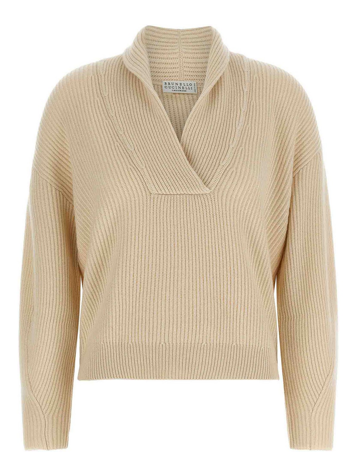 Brunello Cucinelli Pull Col Rond - Beige