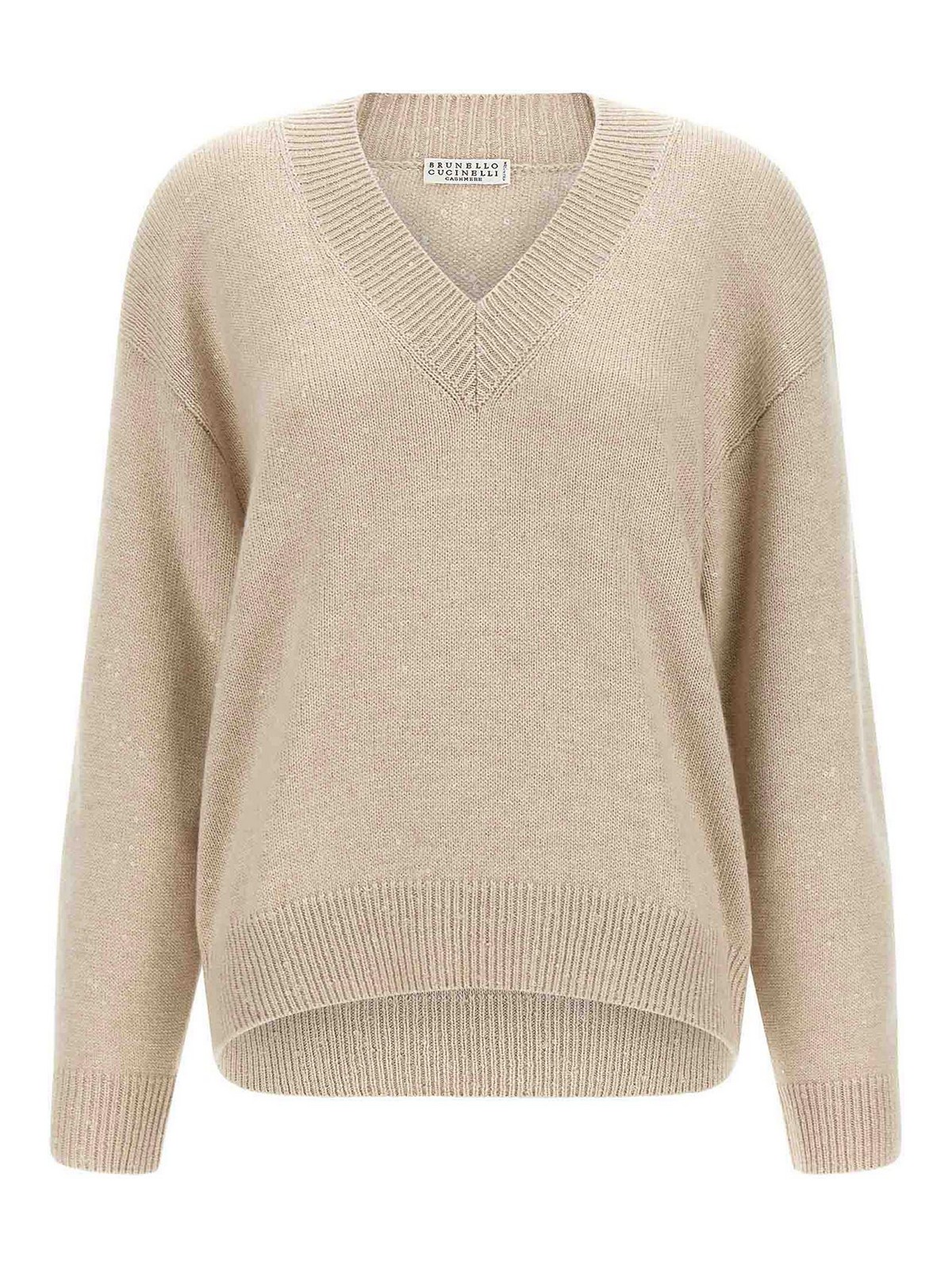 Brunello Cucinelli Pull Col Rond - Beige