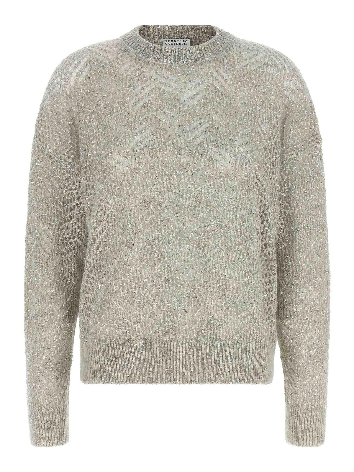 Brunello Cucinelli Dazzling Abstract Leaf - Gris