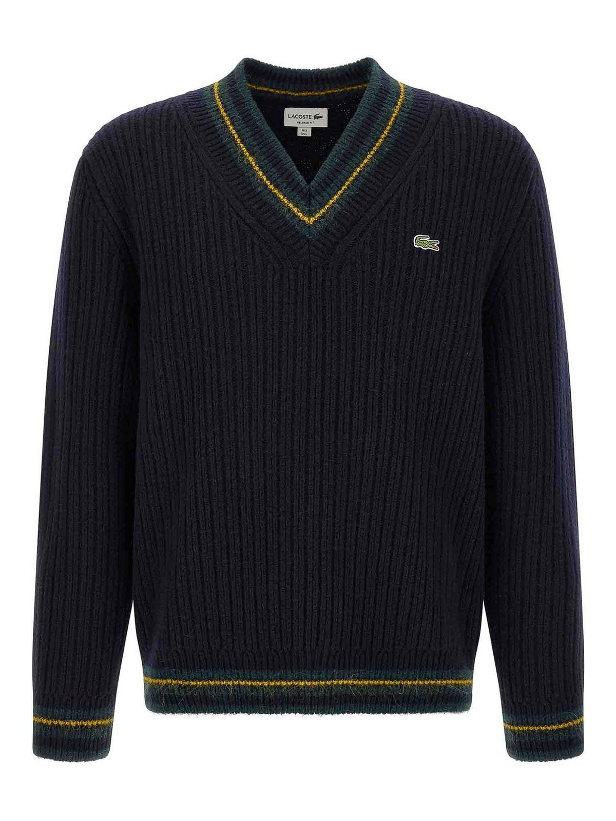 Lacoste Pull Col Rond - Bleu