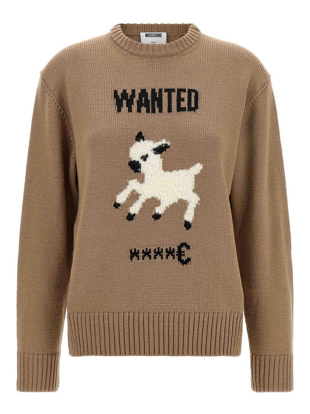 Moschino Pull Col Rond - Beige