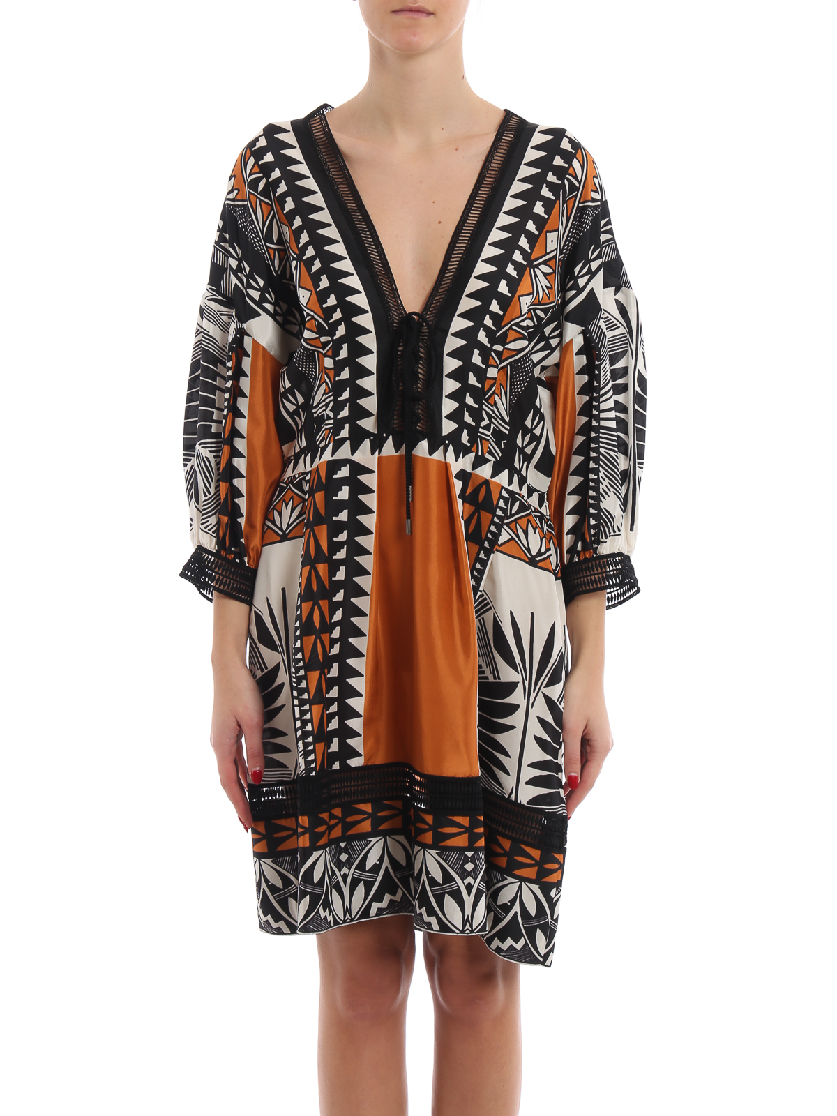 sachin and babi light blue dress Plus Size - Purple Floral Chiffon Kaftan Swim Cover-Up
