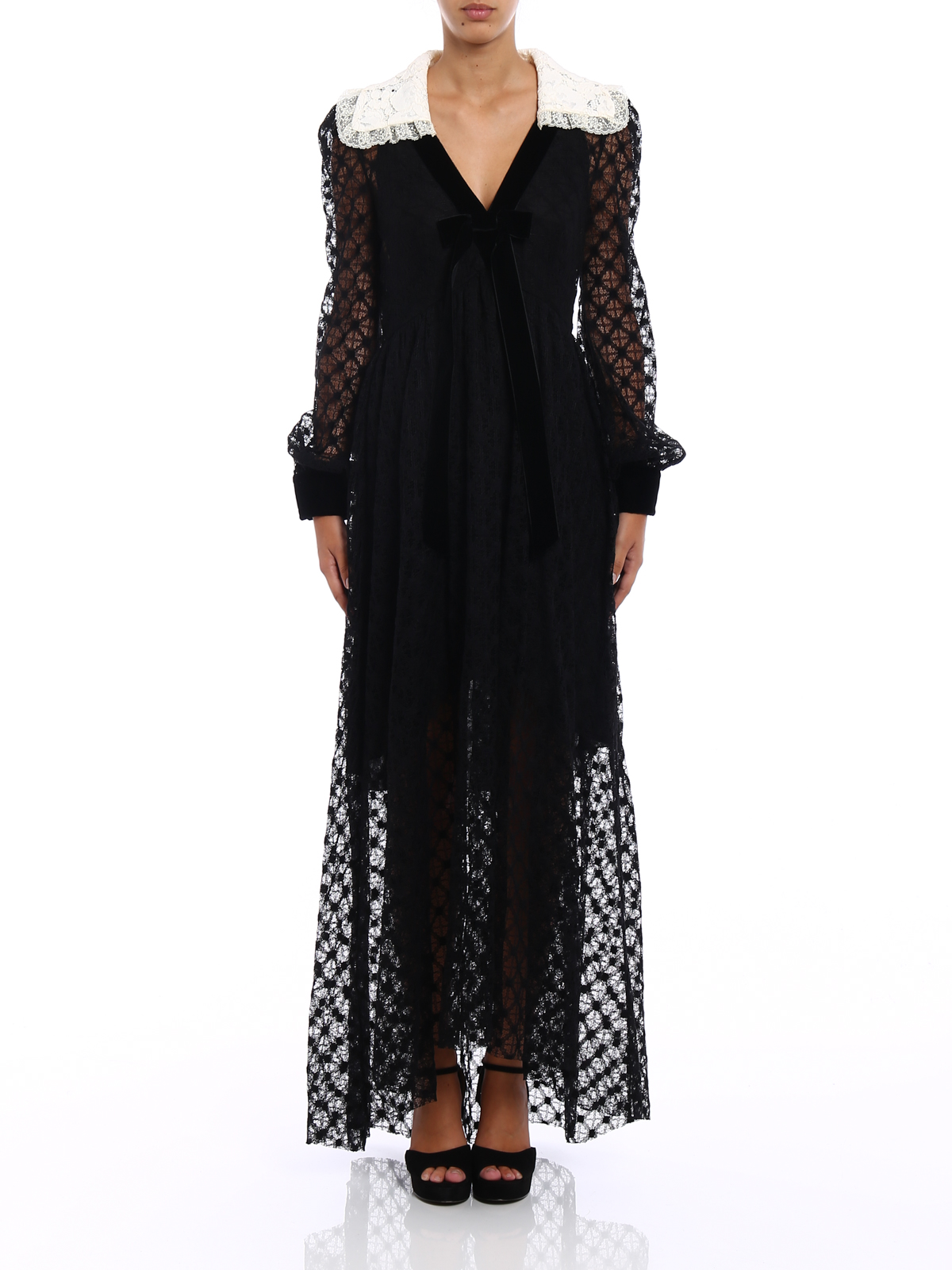 chinese dress ladies Philosophy di Lorenzo Serafini Natural Lace Maxi Dress – Alberre Odette