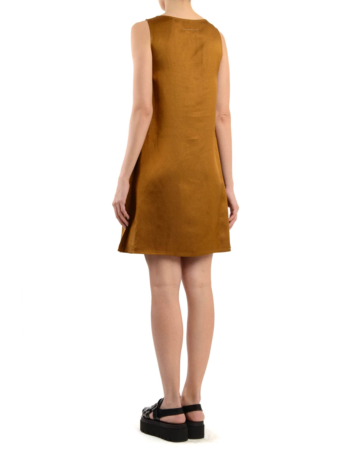MM6 Maison Margiela A-line linen blend dress|S32CT0759S44819159