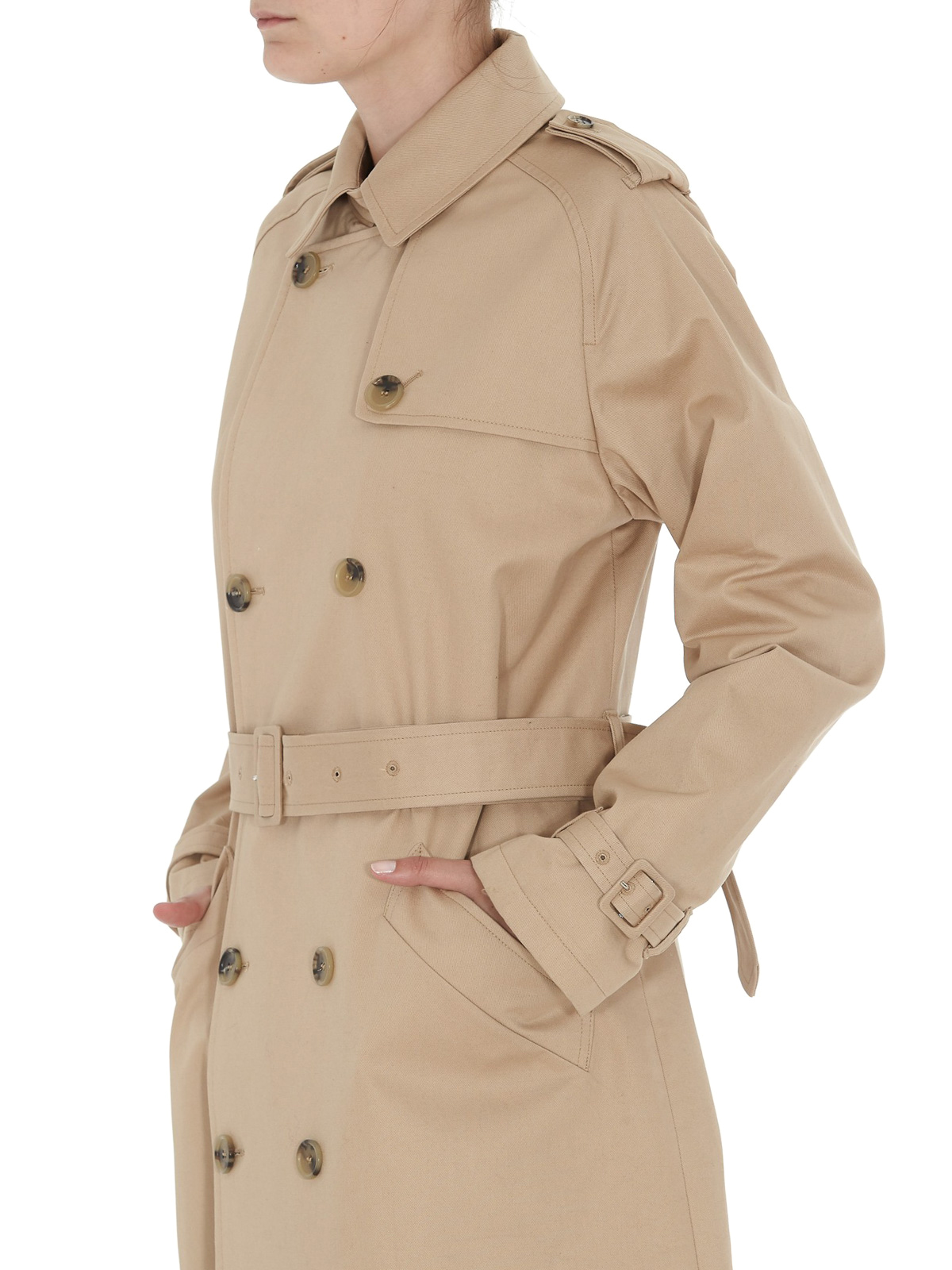 Shop Apc Cotton Classic Trench Coat In Beis