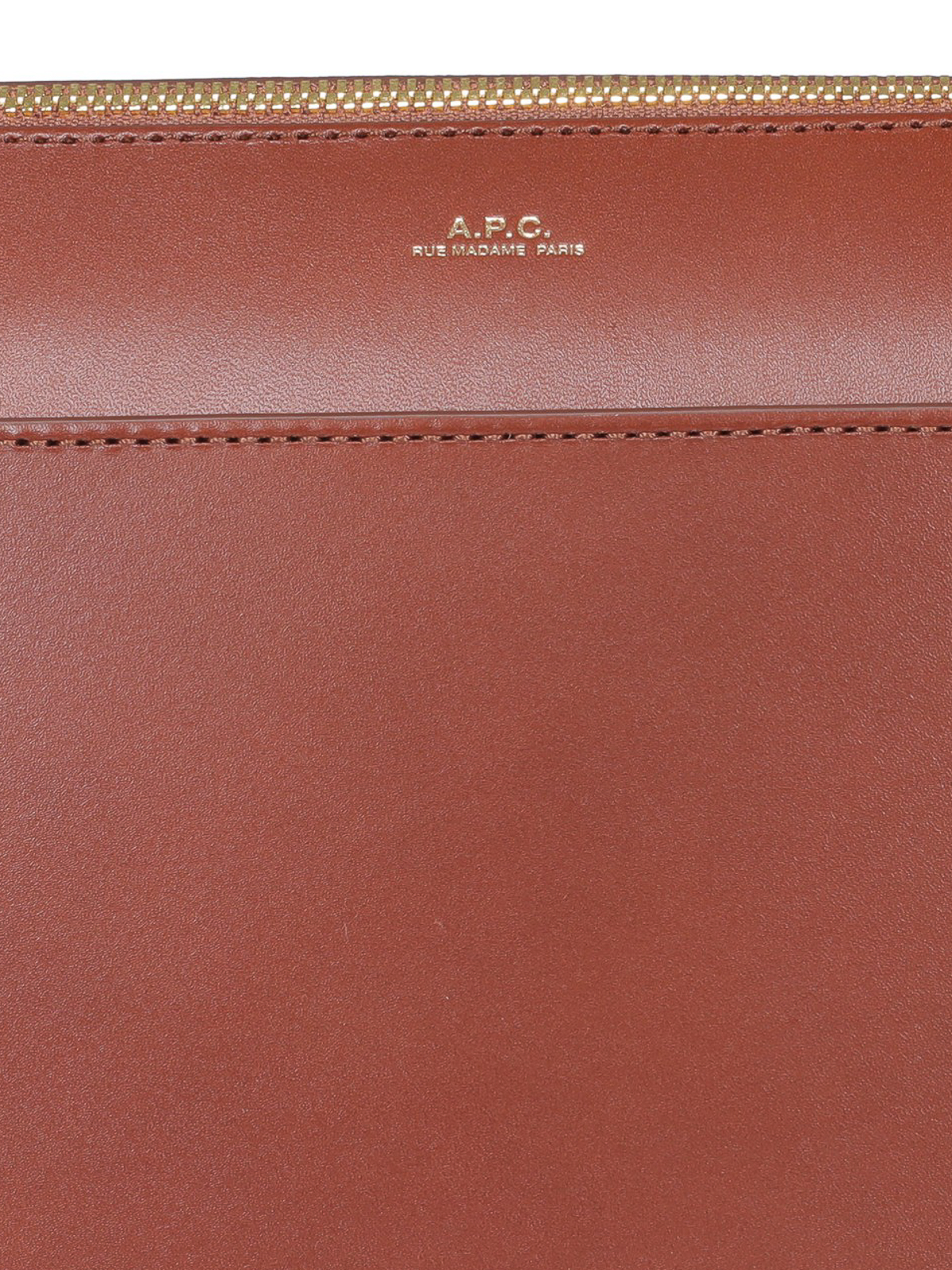 A.P.C. - Ella - Crocodile-Effect Leather Shoulder Bag - Burgundy