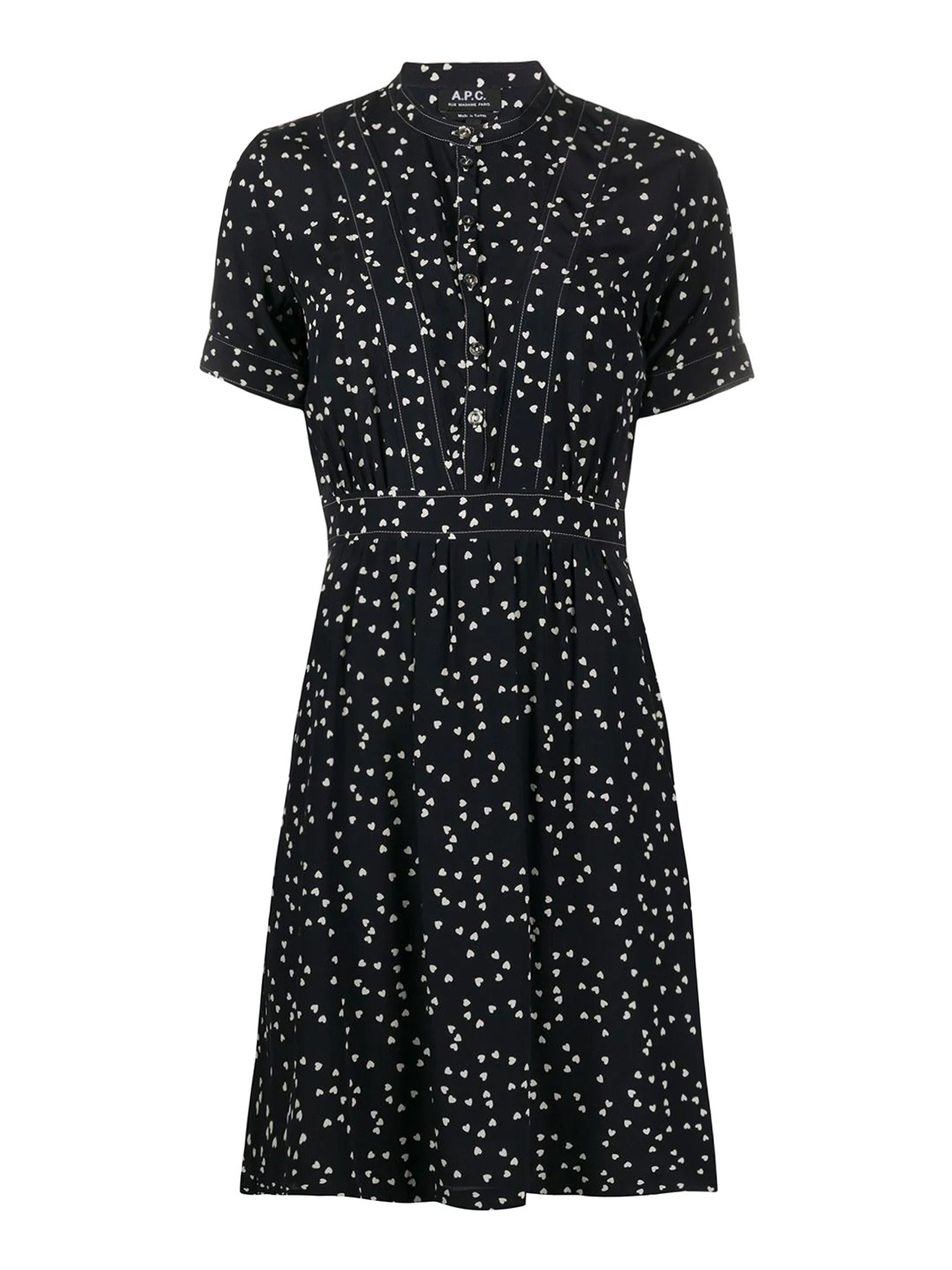 A.P.C. Camille silk dress - Dark Blue - Women|SEAJIF05802IAK