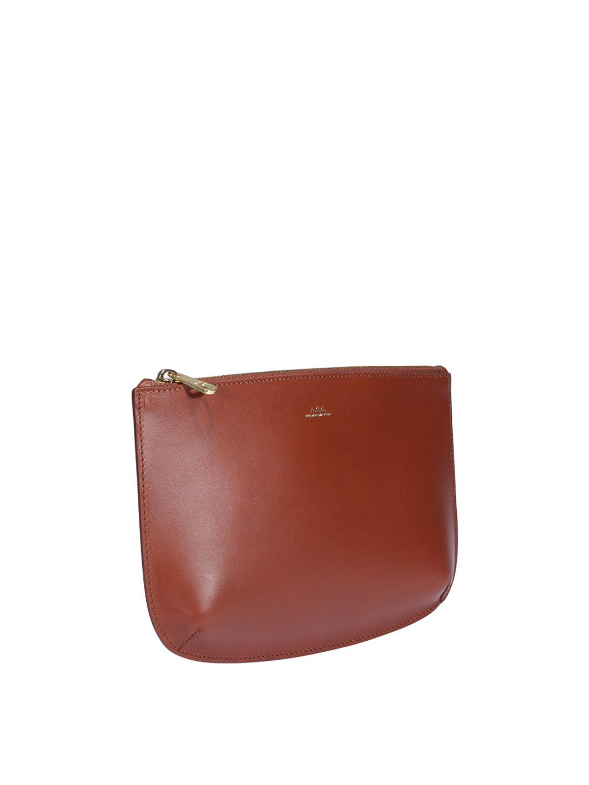 Clutches A.P.C. - Sarah smooth leather pouch - PXAQGF63035CAD