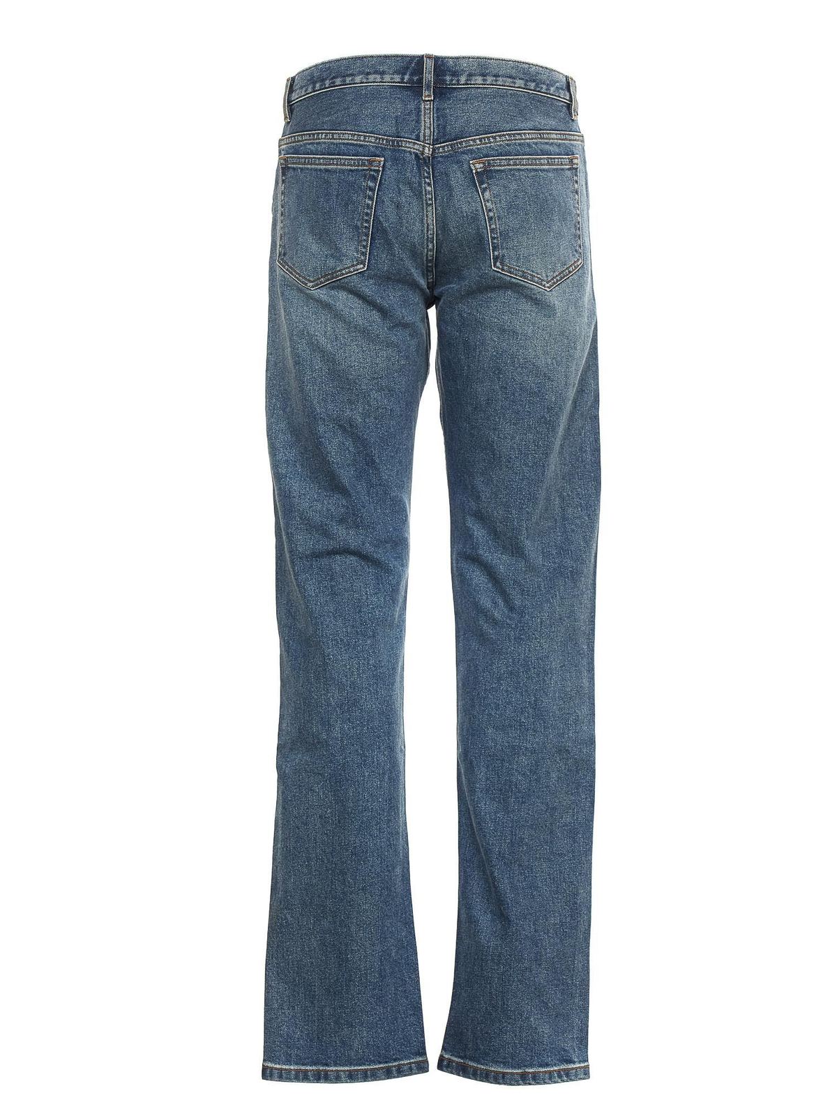 Shop Apc 5 Pockets Jeans In Blue