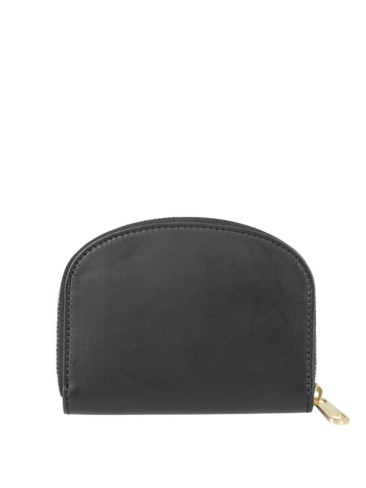 Shop Apc Demi-lune Compact Wallet In Black