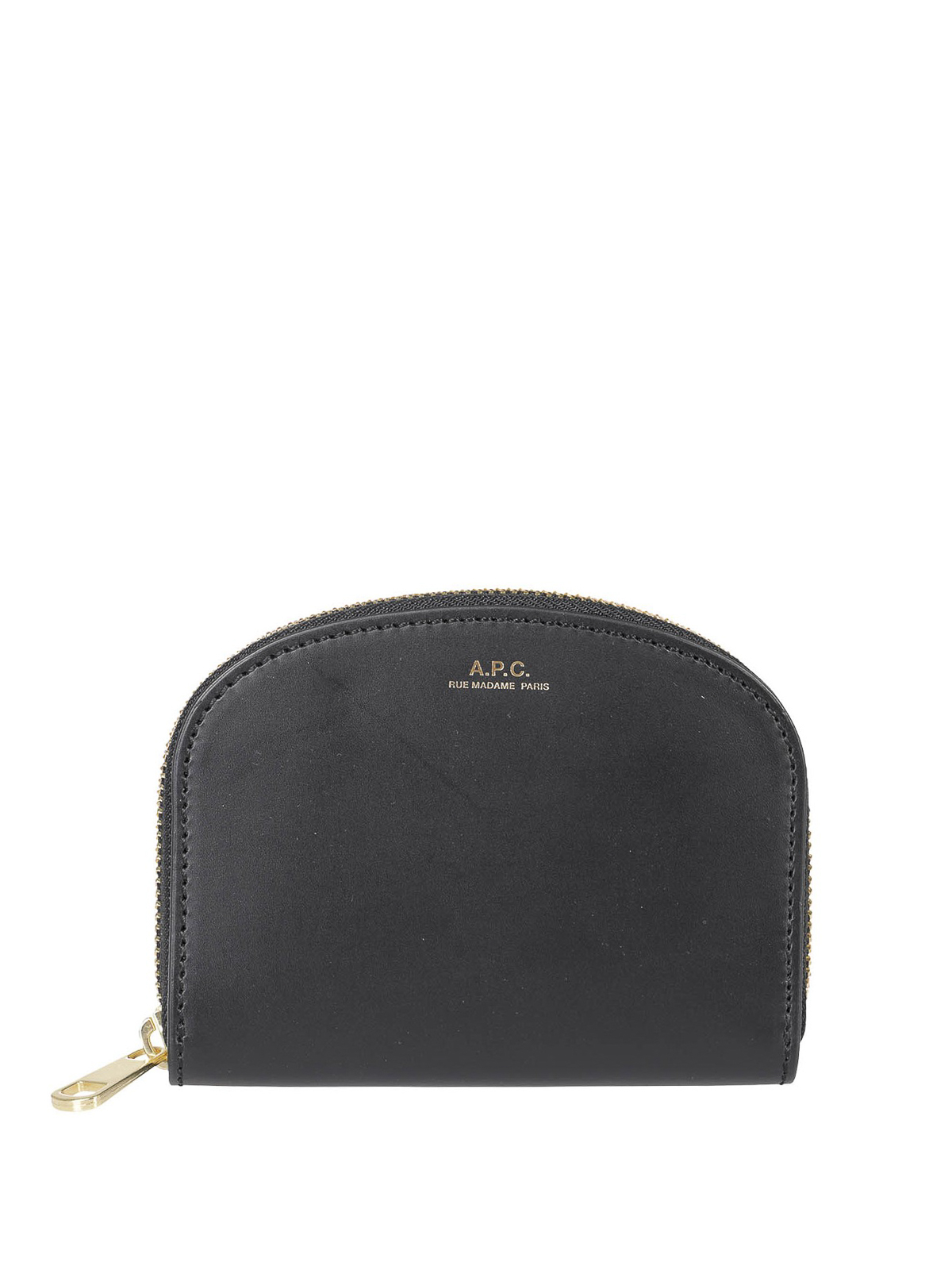 Apc Demi-lune Compact Wallet In Black