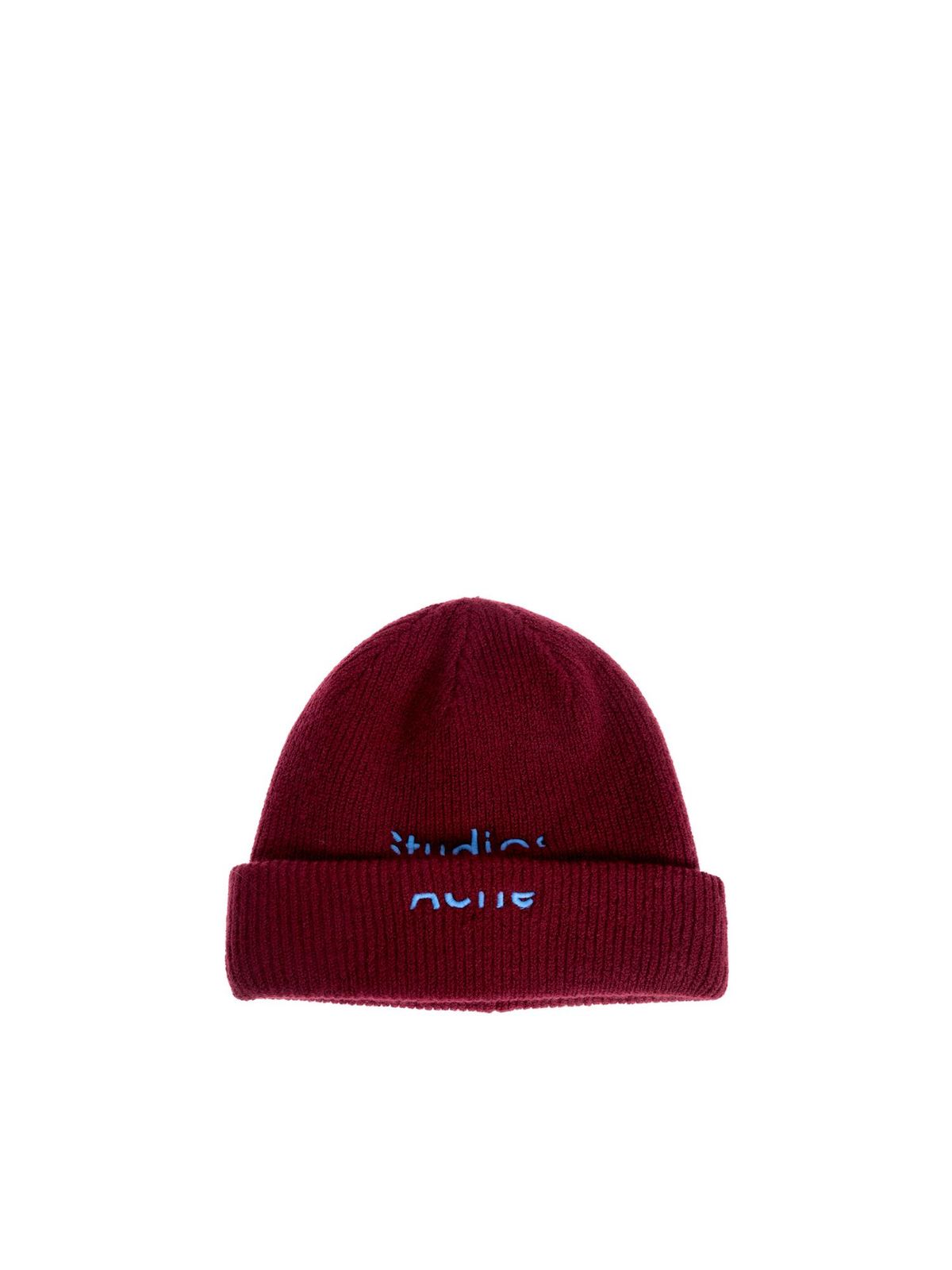 Acne Studios Red Embroidered Knit Beanie Acne Studios Red ribbed beanie - Red - Women|C40052ROSEWOODRED main image 4