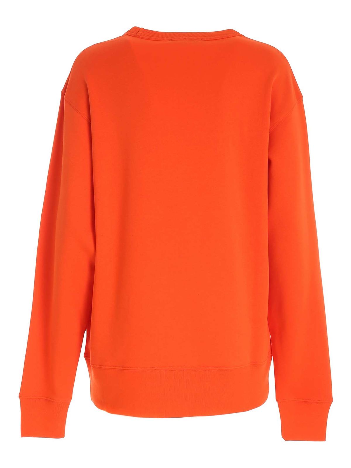 Acne Studios Oversize crewneck sweatshirt in orange 2HL173DARKORANGE