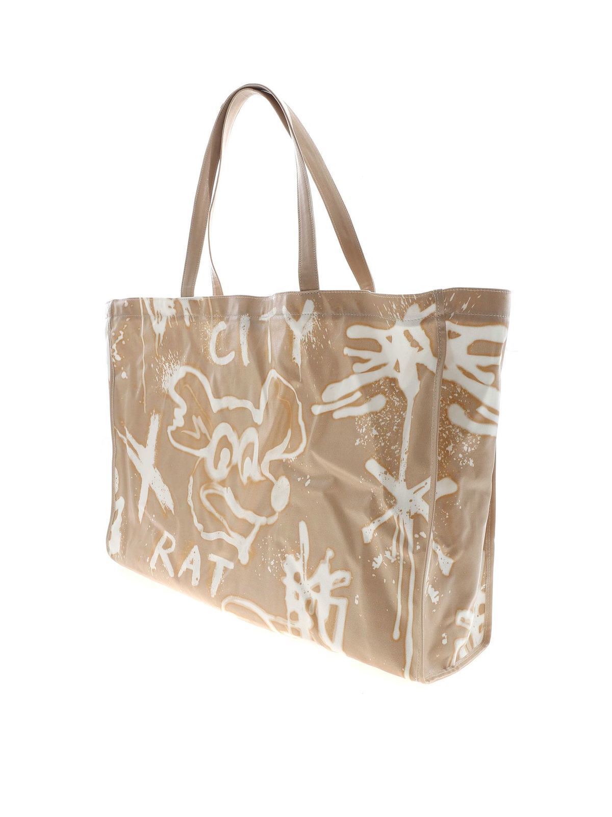 ACNE STUDIOS Printed coated-canvas tote