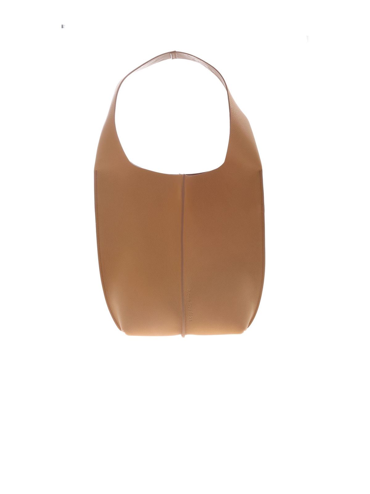 Shoulder bags Acne Studios Logo tote leather bag in almond color