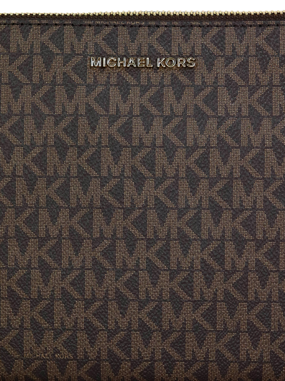 Michael Kors Adele MD Leather Messenger Bag in Black/Cement (35T8SAFM2 –  Rafaelos