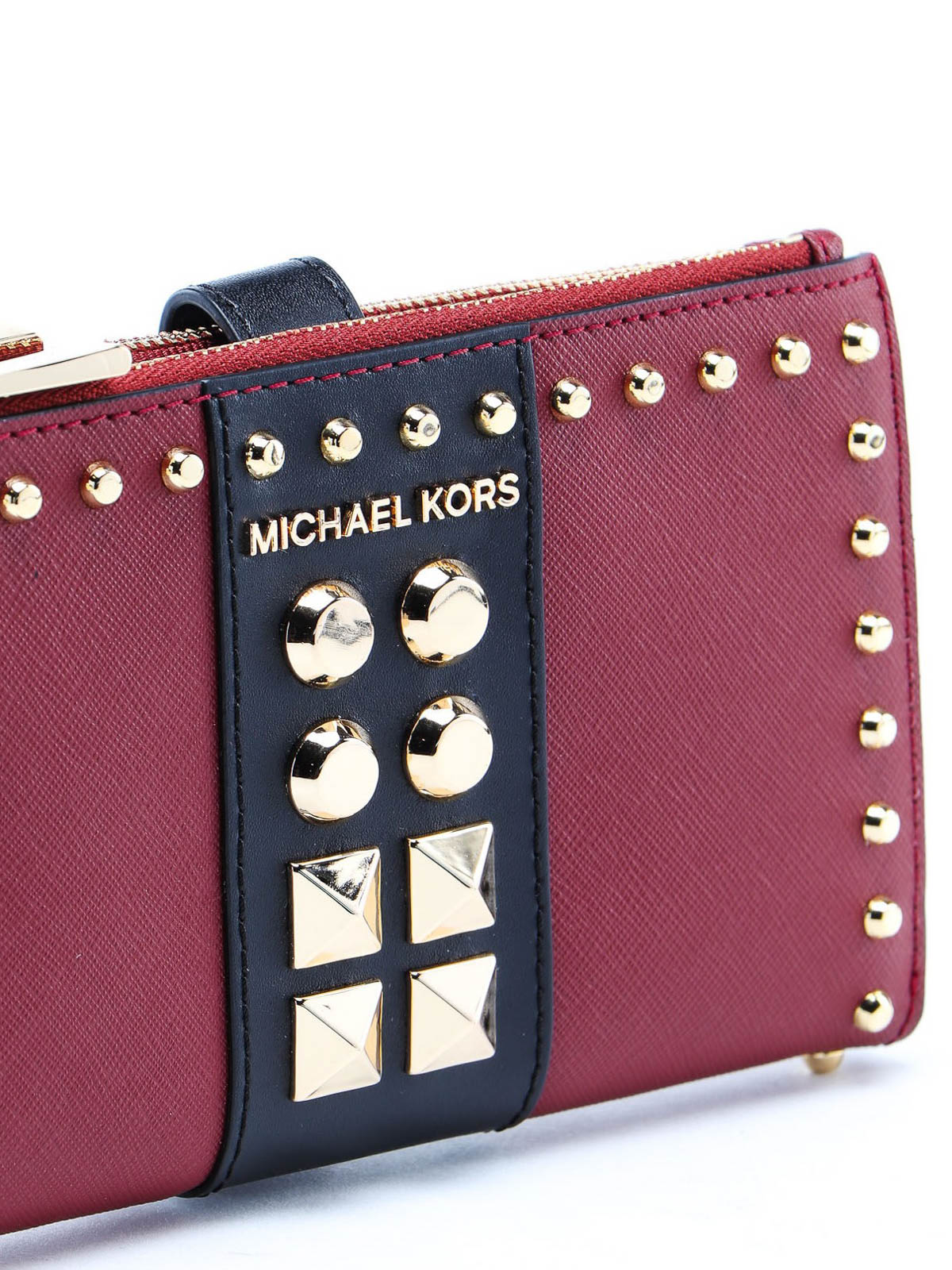 Michael Kors Micro Stud Zip Around Continental Wallet