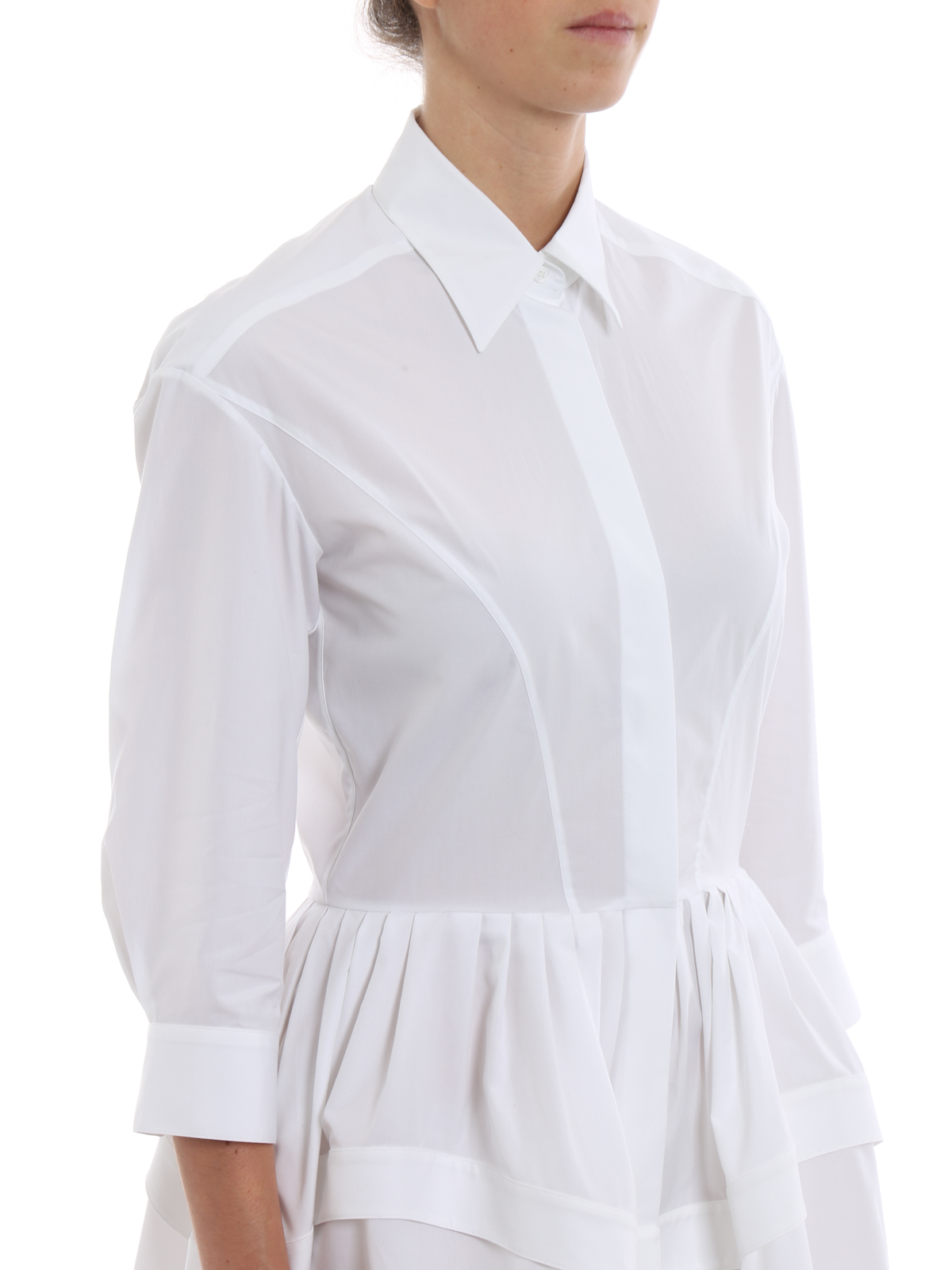 Alaïa Popeline Japonaise shirt dress - White | 8S9RF02RT001C000