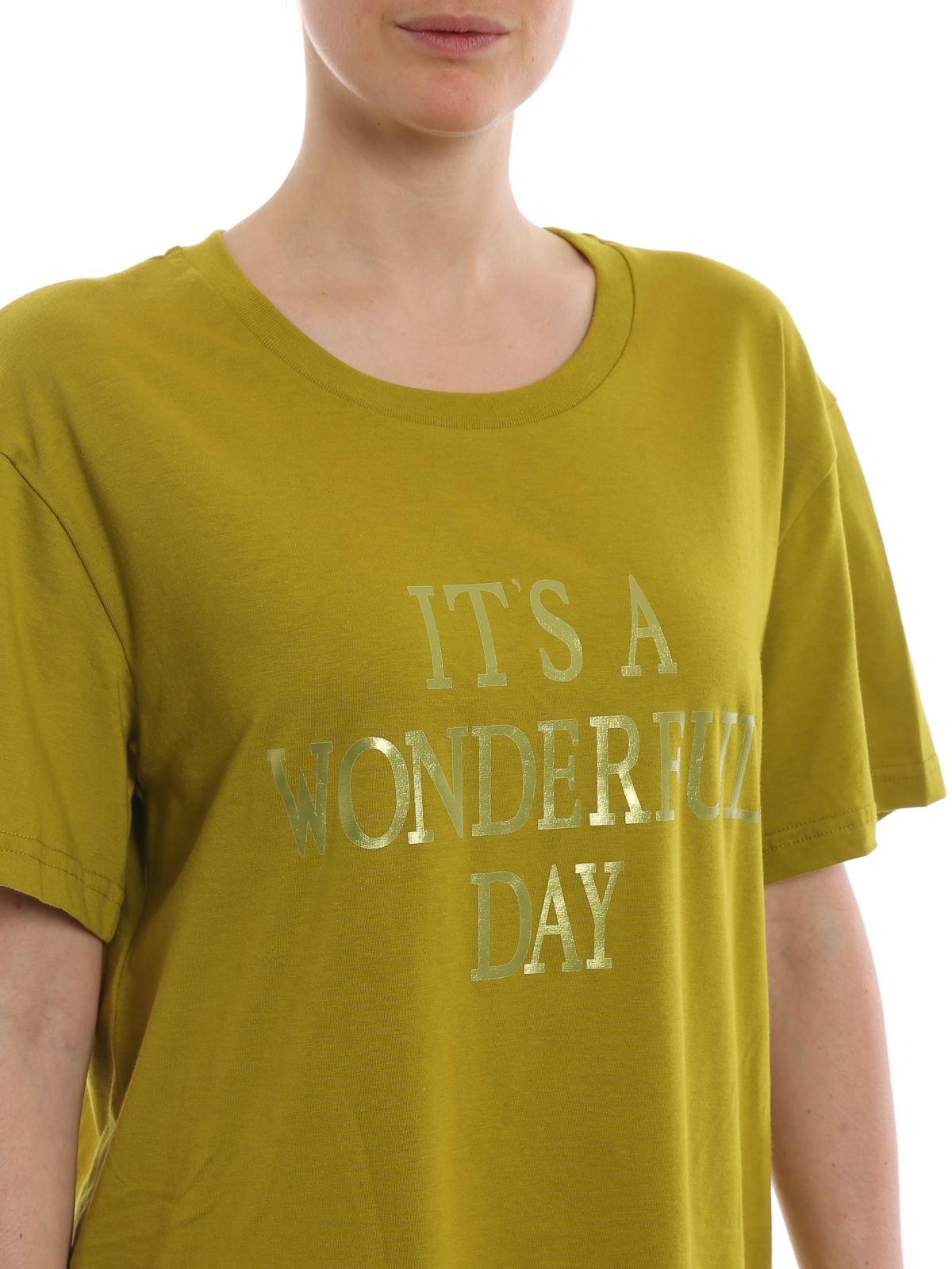 A FERRETTI 売れ筋商品|||アルベルタ フェレッティ Tシャツ トップス レディース T-shirts Yellow ALBERTA FERRETTI アルベルタ フェレッティ Tシャツ トップス