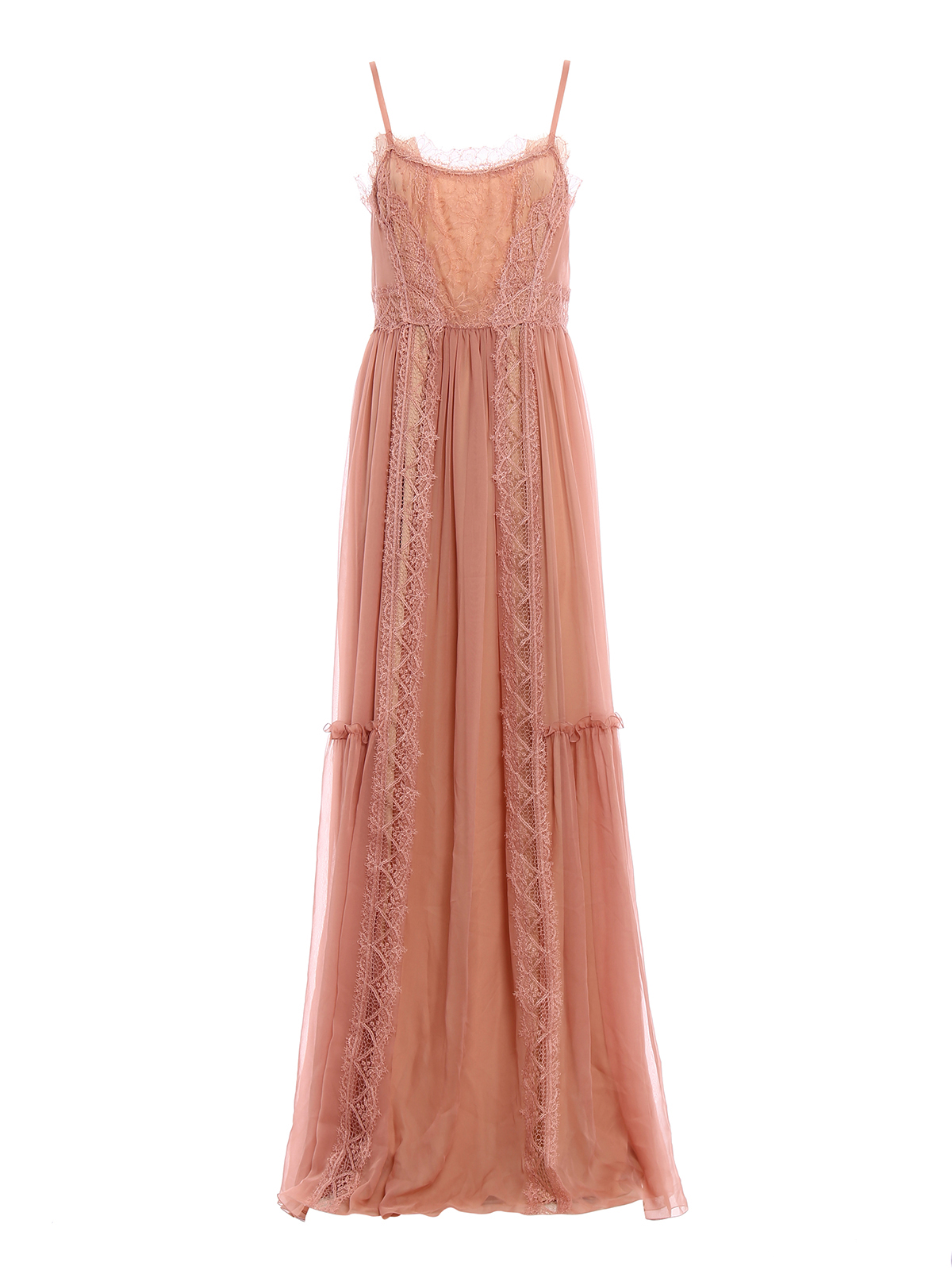 sachin and babi light blue dress P216064 Charlotte & Lace Chiffon Long Bridesmaid Dress with V-neckline