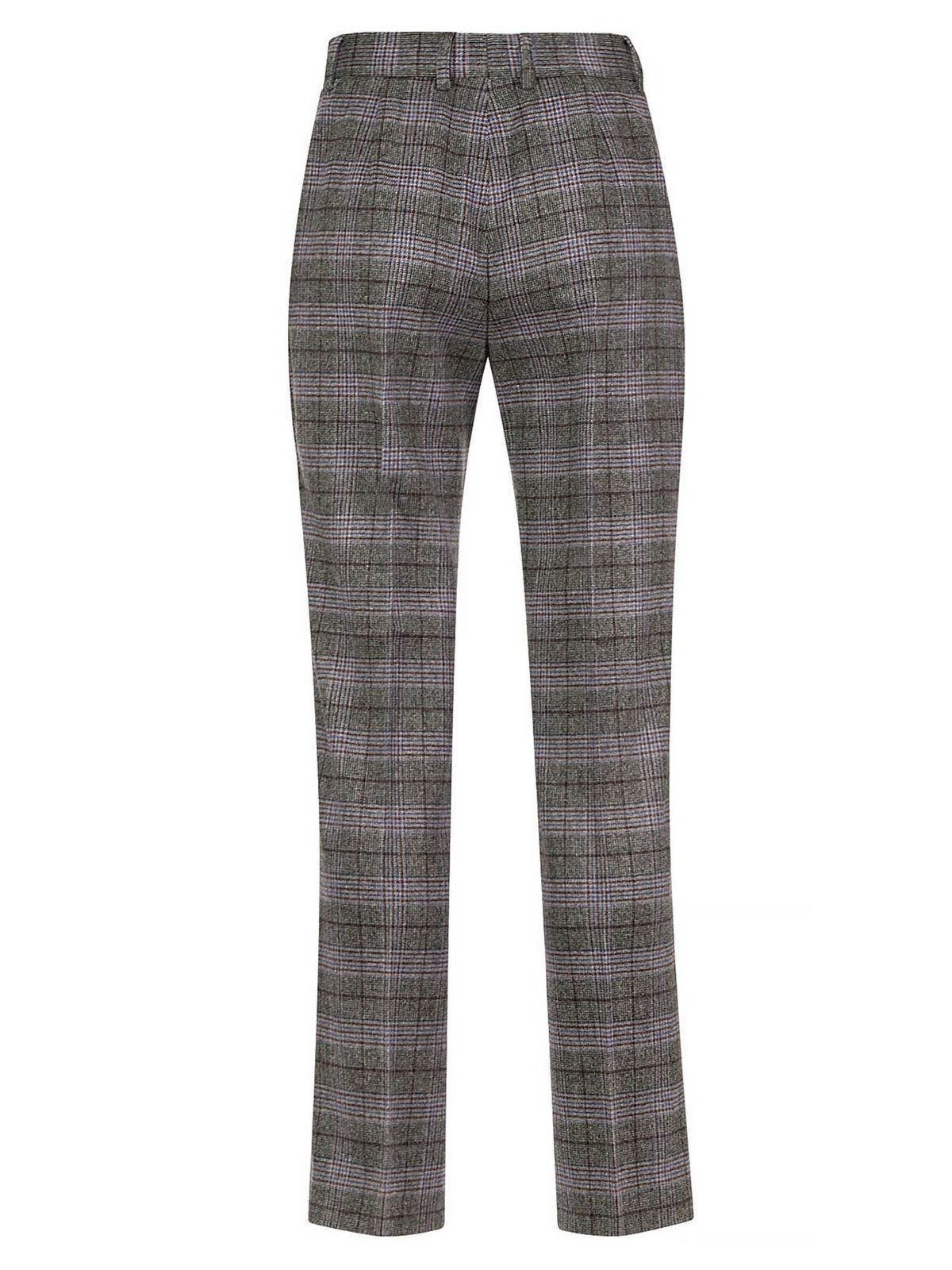 Alberta Ferretti Checked cigarette pants in grey|030151321497