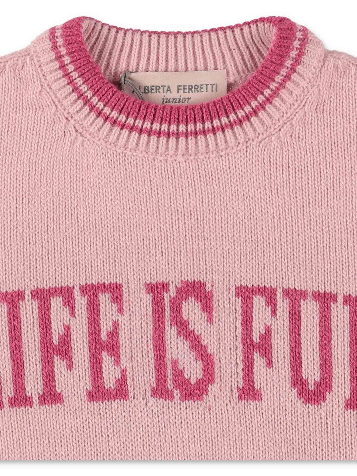 grund 945 gået vanvittigt Knitwear Alberta Ferretti - Life Is Fun sweater in pink - 025416042